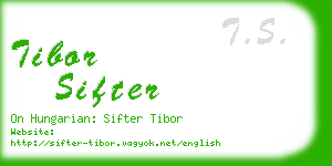 tibor sifter business card